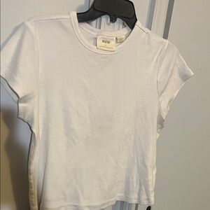 Anthropologie Maeve Ribbed Cream Top